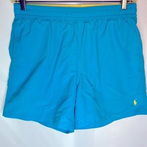 Men’s polo swim shorts turquoise size L